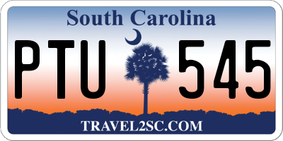 SC license plate PTU545