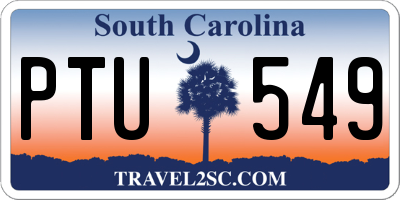 SC license plate PTU549