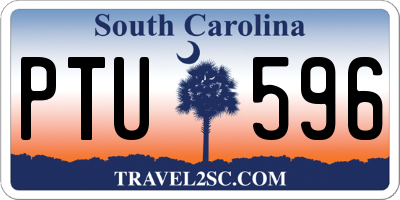 SC license plate PTU596