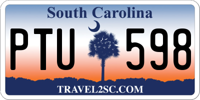 SC license plate PTU598