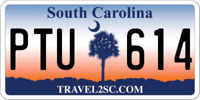SC license plate PTU614