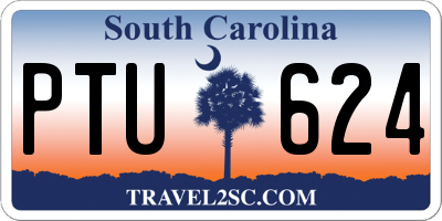 SC license plate PTU624