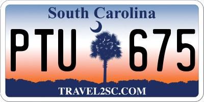 SC license plate PTU675