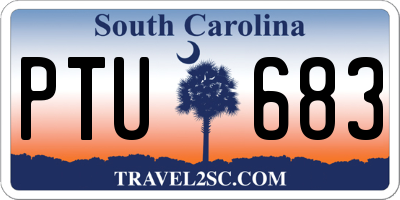 SC license plate PTU683