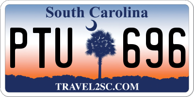 SC license plate PTU696