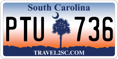 SC license plate PTU736