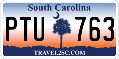 SC license plate PTU763