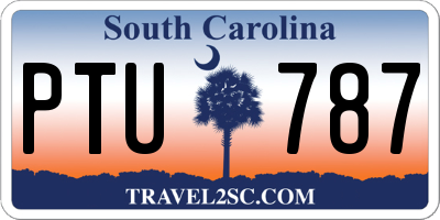 SC license plate PTU787