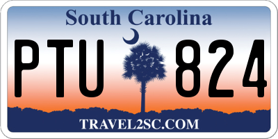SC license plate PTU824