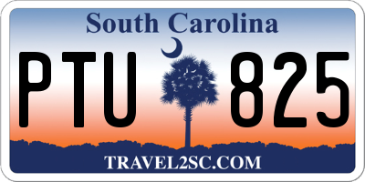 SC license plate PTU825