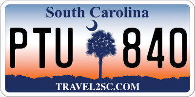 SC license plate PTU840