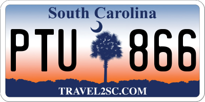 SC license plate PTU866