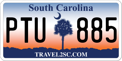 SC license plate PTU885