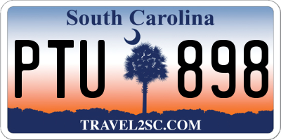 SC license plate PTU898