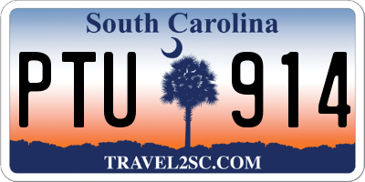 SC license plate PTU914