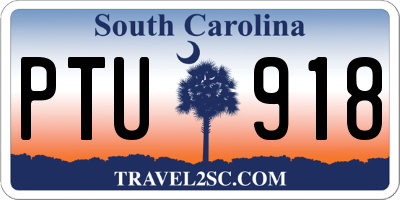 SC license plate PTU918