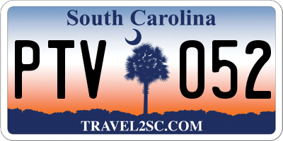SC license plate PTV052