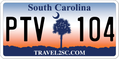 SC license plate PTV104