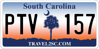 SC license plate PTV157