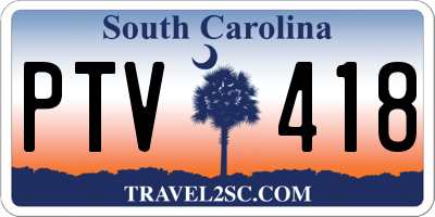 SC license plate PTV418