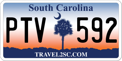 SC license plate PTV592