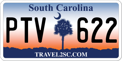 SC license plate PTV622