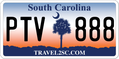 SC license plate PTV888