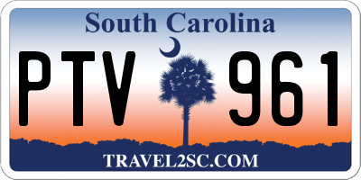SC license plate PTV961