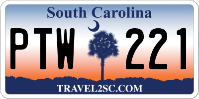 SC license plate PTW221