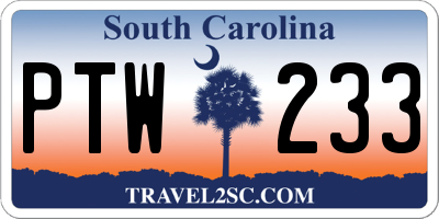 SC license plate PTW233