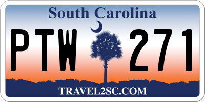 SC license plate PTW271