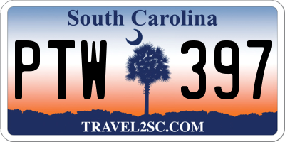 SC license plate PTW397