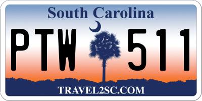 SC license plate PTW511