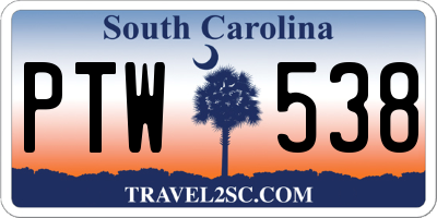 SC license plate PTW538