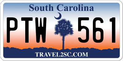 SC license plate PTW561