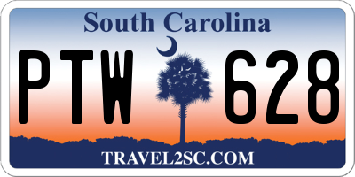 SC license plate PTW628