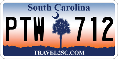 SC license plate PTW712