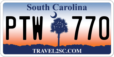 SC license plate PTW770