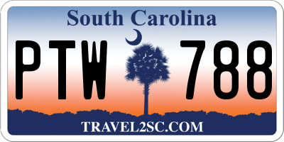 SC license plate PTW788