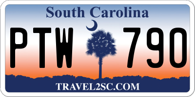 SC license plate PTW790
