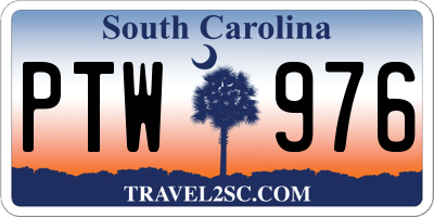 SC license plate PTW976