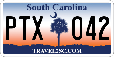 SC license plate PTX042