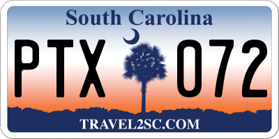 SC license plate PTX072