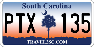 SC license plate PTX135