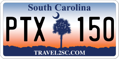 SC license plate PTX150