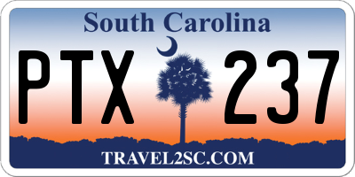 SC license plate PTX237