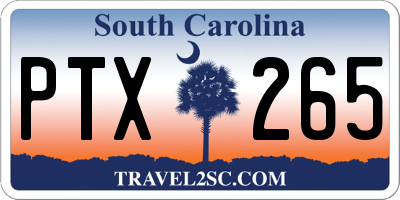 SC license plate PTX265
