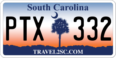 SC license plate PTX332