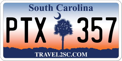 SC license plate PTX357