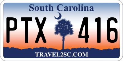 SC license plate PTX416